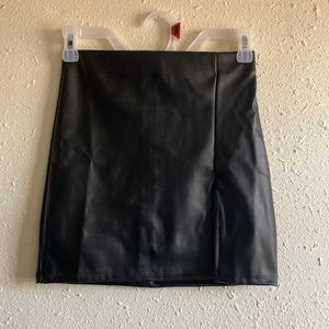 Faux Leather Skirt